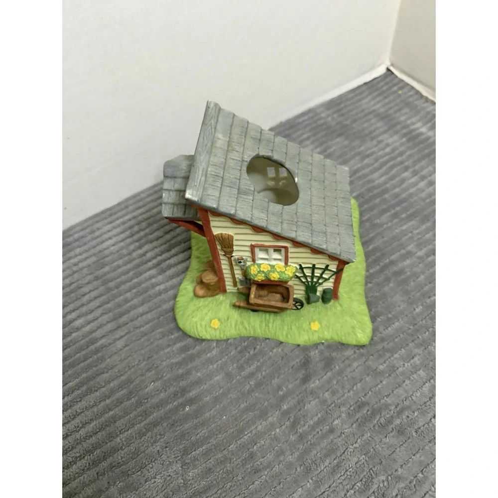 Partylite Garden Shed Gardening House Tealight Votive Candle Holder Country Farm